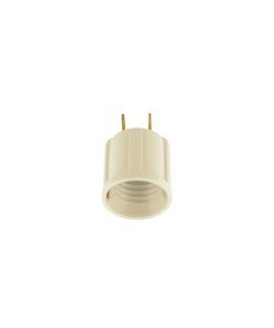 Portalámpara Volteck de baquelita con adaptador marfil - Tecnología de montaje adaptable para ambientes tradicionales que proporciona versatilidad de instalación con tonalidad cálida y discreta (Clave 46525)