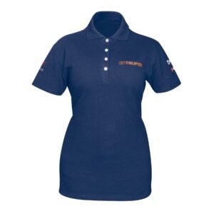Playera polo Truper para mujer azul M - Tecnología de tejido adaptable para ambientes laborales que proporciona movilidad sin sacrificar presencia profesional (Clave 60473)