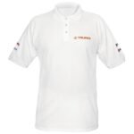 Playera polo Truper para hombre blanca M - Tecnología de tejido premium para ambientes comerciales que combina elegancia con durabilidad excepcional (Clave 60454)