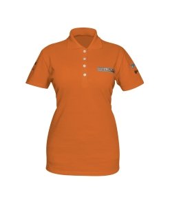 Playera polo Truper para mujer naranja M - Tecnología textil distintiva para identificación en puntos de venta que facilita el reconocimiento inmediato por parte de los clientes (Clave 60470)