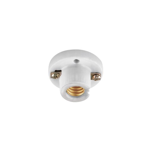 Portalámpara Volteck de porcelana para candil - Tecnología de montaje decorativo para iluminación ornamental que combina resistencia térmica con acabado refinado y elegante (Clave 46531)