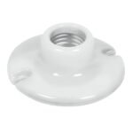 Portalámpara de porcelana, 3-1/2', redonda, VOLTECK