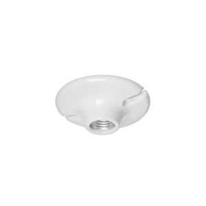 Portalámpara de porcelana, 4-1/2', redonda, VOLTECK