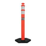 Poste delimitador de 115 cm de alto con base y reflejante