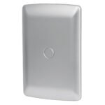 Placa de ABS ciega, línea italiana, color plata, VOLTECK