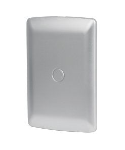 Placa Volteck Italiana Ciega Plata ABS - Acabado Metálico Elegante para Cubrir Instalaciones Eléctricas con Estilo (Clave 46396)