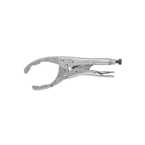 Pinza de Presión Truper 9' para Filtros de Aceite - Tecnología de Mordaza Especial para Retiro de Filtros Automotrices que Previene Daños (Clave 17446)