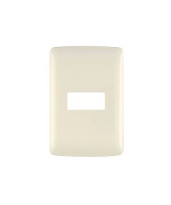 Placa Volteck Italiana 1 Módulo ABS Marfil - Tono Clásico para Instalaciones que Requieren Discreción y Elegancia (Clave 48088)