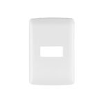 Placa 1 módulo de ABS, línea Italiana, color blanco, VOLTECK
