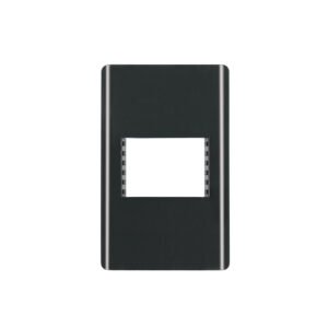Placa negra de 1 ventana 1.5 módulos, línea Lisboa, VOLTECK