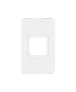 Placa Volteck de 1 ventana 1.5 módulos línea Toledo Basic - Tecnología de integración económica para mecanismos ampliados que proporciona marco funcional a precio optimizado y accesible (Clave 29042)