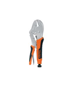 Pinza de Presión Truper 10' Mordaza Recta con Mango de Vinil - Tecnología de Empuñadura Cómoda para Mayor Tracción que Previene Resbalones (Clave 17437)