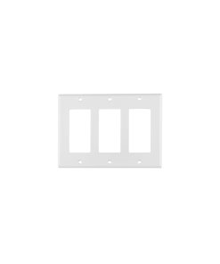 Placa 3 ventanas Volteck de policarbonato línea Classic - Tecnología de integración múltiple para ambientes exigentes que proporciona organización perfecta con resistencia superior garantizada (Clave 46420)