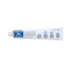 Cemento para PVC, gris, máxima viscosidad, tubo 50ml, FOSET