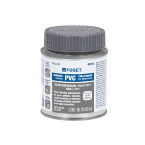 Cemento para PVC, gris, máxima viscosidad, lata 90ml, FOSET