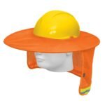 Protector solar plegable para casco, naranja con reflejante