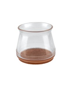 Caja con 24 Protectores para Patas de Silla, Transparente, Alta Resistencia para Instalaciones Fuertes, Marca Hermex, Clave 49846