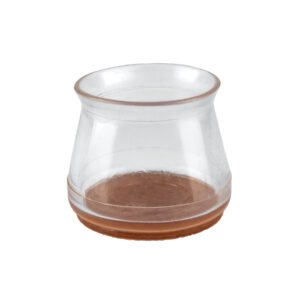 Caja con 24 protectores para patas de silla, transparente