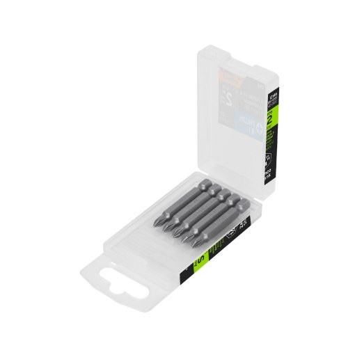 Estuche con 5 Puntas de Cruz PH1 Largo 2', repuestos versátiles para trabajos industriales, clave 12146 - Truper Expert