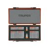 Juego Truper 42 Puntas 1/2" y 3/8" de 75 y 30 mm Estuche Metálico - Tecnología de Versatilidad Completa para Aplicaciones Profesionales que Combina Diferentes Longitudes y Perfiles para Cualquier Necesidad de Sujeción (Clave 17809)