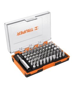 Juego de 61 puntas Truper Mixed Bits 1" - Tecnología diversificada para atornillado que incluye estuche plástico y cubre todas las necesidades de fijación profesional (Clave 10758)