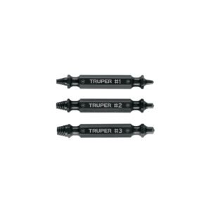 Juego de 3 puntas extractoras de tornillos, TRUPER