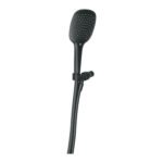 Regadera de teléfono con soporte, negro, FOSET RIVIERA