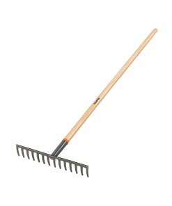 Rastrillo Recto Truper de 14 Dientes con Mango de 54" - Tecnología de Diseño Ligero para Recolección de Hojas en Jardines Medianos (Clave 100493)