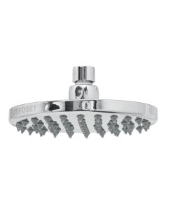 Regadera Cromo 6' Plato Redondo, Sin Brazo, Diseño Compacto y Resistente, Marca Foset Element, Clave 49582