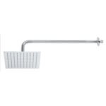Regadera plato cuadrado 8' con brazo, cromo, FOSET RIVIERA