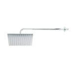 Regadera plato cuadrado 10' con brazo, cromo, FOSET RIVIERA