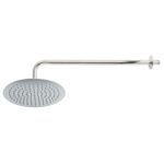 Regadera plato redondo 10' con brazo, cromo, FOSET RIVIERA