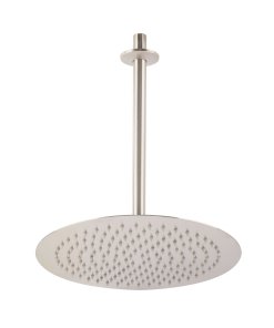 Regadera Plato Redondo 12' Con Brazo, Acabado Satín, Estilo Funcional y Resistente, Marca Foset Riviera, Clave 45080