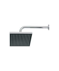 Regadera Cuadrada de ABS de 8' con Acabado Cromo y Brazo, Resistencia y Estilo para Baños Modernos, Clave 46736, FOSET