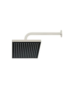 Regadera Cuadrada de ABS de 8' con Acabado Satín y Brazo, Resistencia y Estilo para Baños Modernos, Clave 46742, FOSET