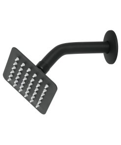 Regadera Cuadrada 4', Acero Inox, Con Brazo, Negro, Alta Resistencia y Estilo Moderno, Marca Foset Túbig, Clave 47746
