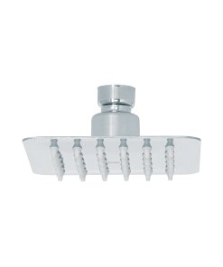 Regadera Cuadrada 4', Acero Inox, Sin Brazo, Cromo, Diseño Elegante y Duradero, Marca Foset Túbig, Clave 47735