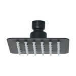 Regadera cuadrada 4', acero inox, sin brazo, negro, TÚBIG