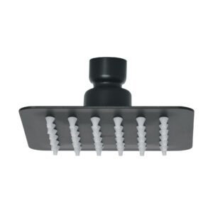 Regadera cuadrada 4', acero inox, sin brazo, negro, TÚBIG