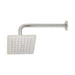 Regadera cuadrada 6', acero inox, con brazo, satín, TÚBIG