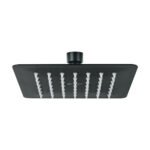 Regadera cuadrada 6', acero inox, sin brazo, negro, TÚBIG