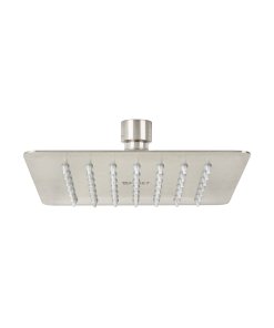 Regadera Cuadrada 6', Acero Inox, Sin Brazo, Satín, Diseño Resistente para Conexiones Duraderas, Marca Foset Túbig, Clave 47743