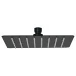 Regadera cuadrada 8', acero inox, sin brazo, negro, TÚBIG
