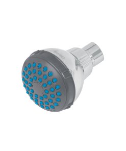 Regadera Redonda de ABS 2-1/2' Gris-Cromo Sin Brazo, Alta Resistencia y Funcionalidad, Marca Foset Basic, Clave 49412