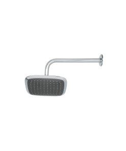 Regadera Cuadrada de Plato Ancho de 8' con Brazo Inoxidable a Muro, Diseño Robusto y Elegante, Clave 49452, FOSET