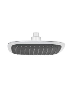 Regadera Cuadrada de Plato Ancho de 8' Gris-Cromo sin Brazo, Estilo Moderno y Funcional, Clave 49453, FOSET