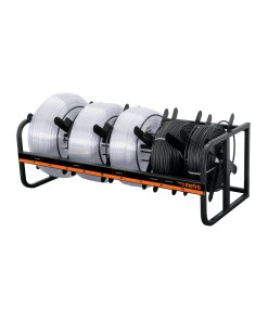 Rack Truper para cable y manguera de nivel - Tecnología de almacenamiento enrollable para materiales flexibles que previene enredos facilitando el despacho inmediato (Clave 51575)