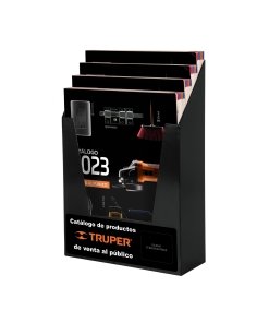 Rack Truper para Venta de Catálogos en Mostrador - Tecnología de Exhibición Práctica que Facilita la Consulta de Productos en Puntos de Venta (Clave 53004)