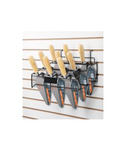 Rack Truper para cucharas y/o llanas - Tecnología de exposición especializada para herramientas de albañilería que facilita la selección según necesidades específicas (Clave 55155)