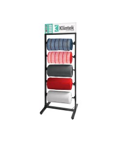 Rack con franelas y jergas, solución práctica para organizar productos de limpieza, KLINTEK, clave 55883.